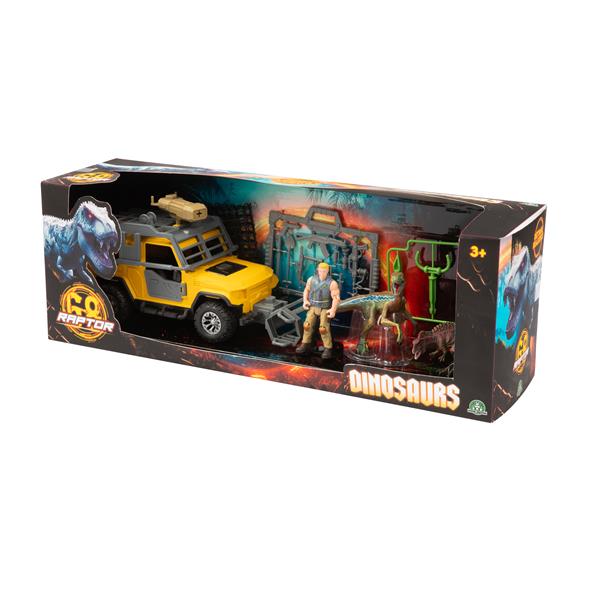 RAPTOR 68 - SET Veicolo 2 con 2 DINOSAURI PERSONAGGIO e Moto