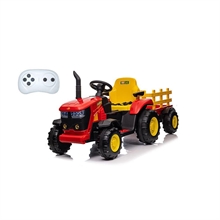Trattore Rosso Con Carrello 12Volt