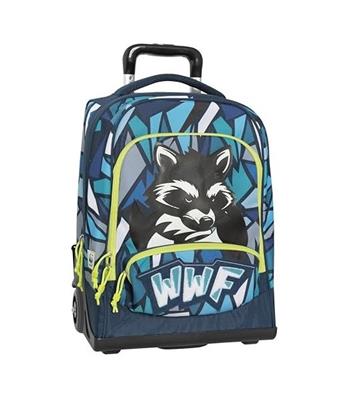 ZAINO ORGANIZZATO TROLLEY PREMIUM WWF ILLUSTRATO PROCIONE..