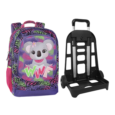 Zaino Organizzato Trolley Staccabile Wwf Illustrato Koala