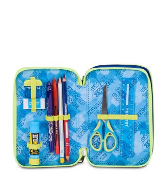 Astuccio 3 Zip Seven Blu Fusion