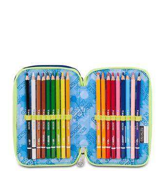 Astuccio 3 Zip Seven Blu Fusion