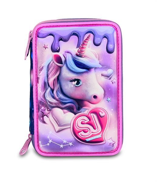 Astuccio 3 Zip 3D Sj Gang Pixie Unicorn