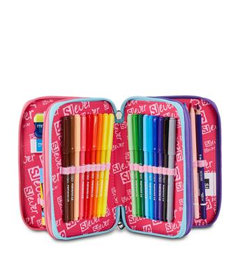 Astuccio 3 Zip Sj Gang Sj Ever Pink Beat