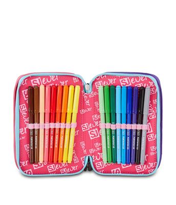 Astuccio 3 Zip Sj Gang Sj Ever Pink Beat