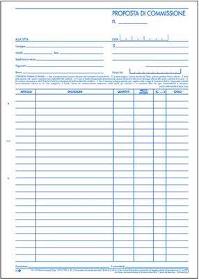 BLOCCO COPIA COMMISSIONE 2 COPIE 22,5x29,7