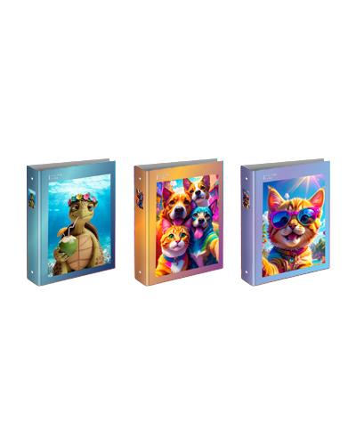 Raccoglitore ad Anelli A4 Maxi D 30mm Colour Code Animal Multico