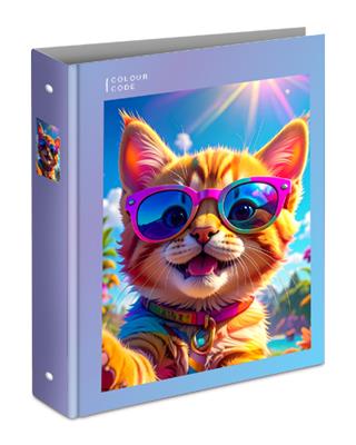 Raccoglitore ad Anelli A4 Maxi D 30mm Colour Code Animal Multico