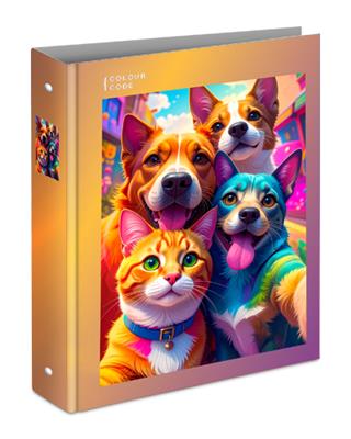 Raccoglitore ad Anelli A4 Maxi D 30mm Colour Code Animal Multico