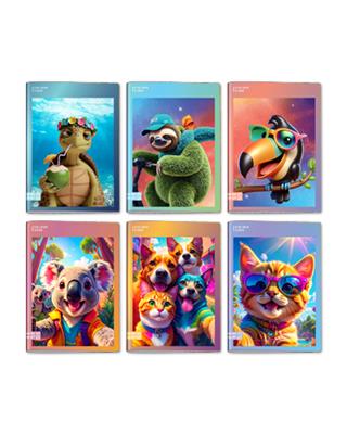 Quaderno A4 Maxi 96/100 Colour Code Animal Multicolor Rigo Senza