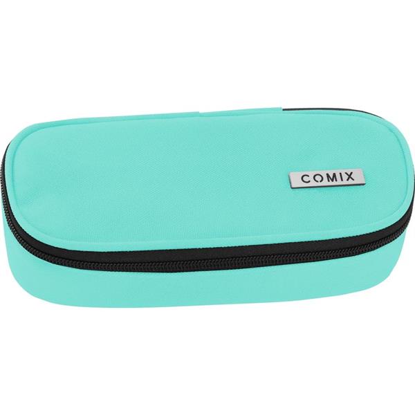 Astuccio Ovale Organizzato Monocolore Acquamarina Comix