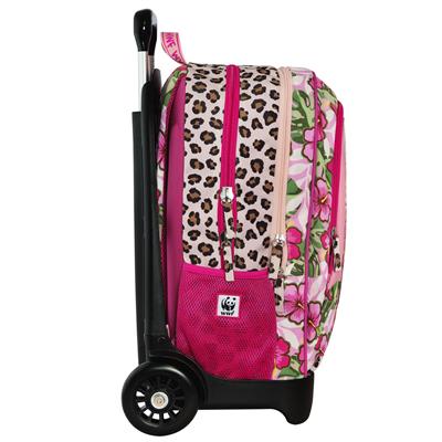 Zaino Organizzato Trolley Staccabile Wwf Illustrato Leopardo