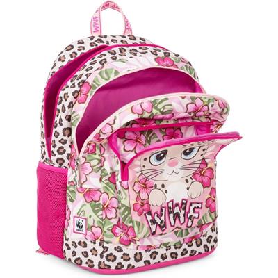 Zaino Scuola Organizzato Wwf Illustrato Leopardo