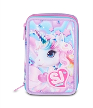 Astuccio 3 Zip Sj Gang Glow Led Unicorn Girl