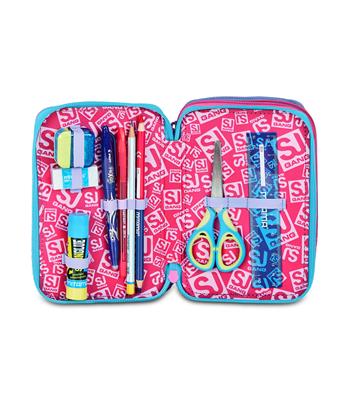Astuccio 3 Zip Sj Gang Glow Led Unicorn Girl