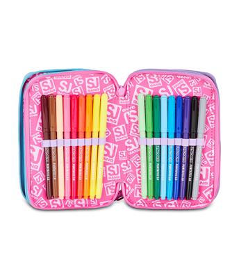 Astuccio 3 Zip Sj Gang Glow Led Unicorn Girl