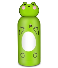 Borraccia Con Tappo Sagomato 350Ml Rana Cartomania Chill & Refil