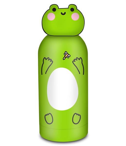 Borraccia Con Tappo Sagomato 350Ml Rana Cartomania Chill & Refil