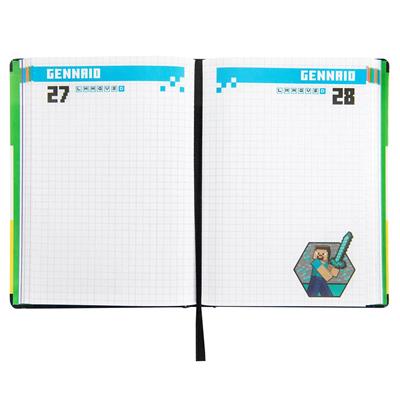 Diario 12Mesi Std Stripe Pixel Minecraft