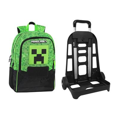 Zaino Organizzato Trolley Staccabile Pixel Minecraft