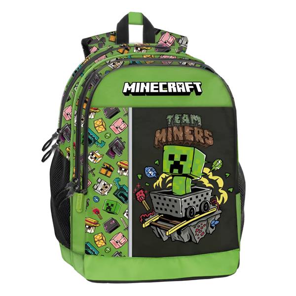 Zaino Scuola Organizzato Mascots Minecraft