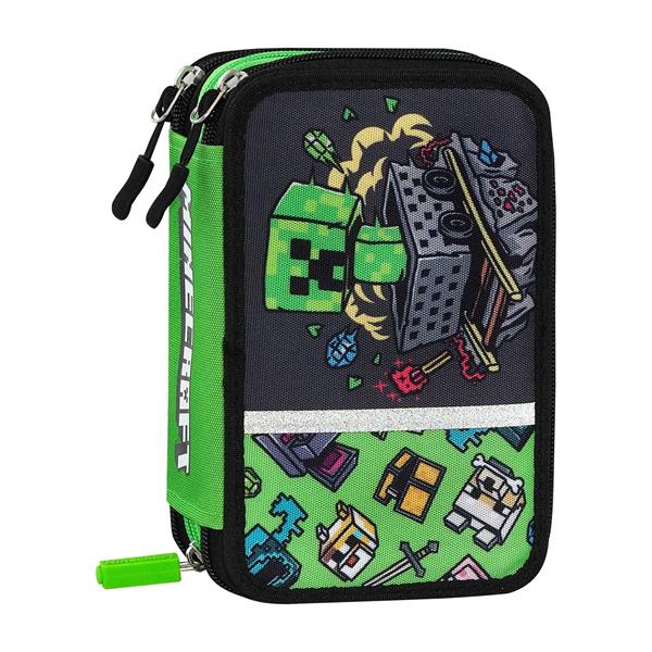 Astuccio Corredo 3 Zip Mascots Minecraft