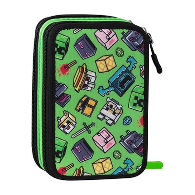 Astuccio Corredo 3 Zip Mascots Minecraft