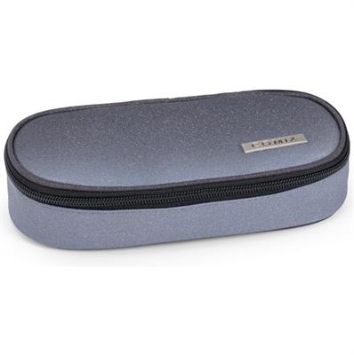 Astuccio Ovale Organizzato Sfumato Glitter Nero Comix