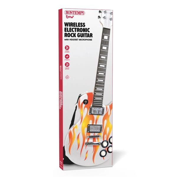 Chitarra Rock Elettronica Wireless Con Microfono Auricolare