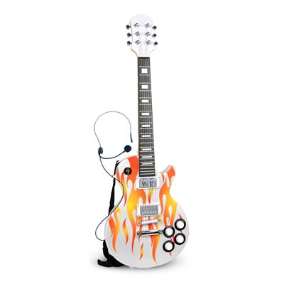 Chitarra Rock Elettronica Wireless Con Microfono Auricolare