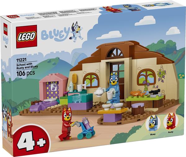 Lego Bluey A Scuola Con Rusty E Bluey 11221