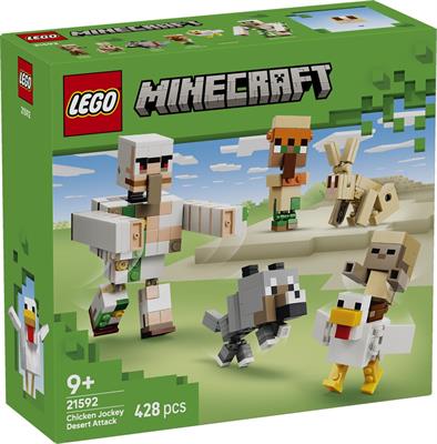 Lego Minecraft Attacco Deserto Fantino Polli 21592