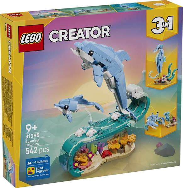 Lego Creator Animali Marini: Meravigliosi Delfini 31385