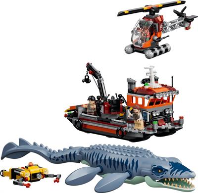 Lego Jurassic World Attacco Barca Dinosauro Mosasaurus 77983