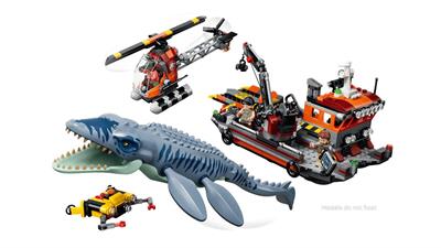 Lego Jurassic World Attacco Barca Dinosauro Mosasaurus 77983