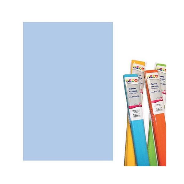 CARTA CRESPA GR.180 - ROTOLO CM.50X250 - CELESTE
