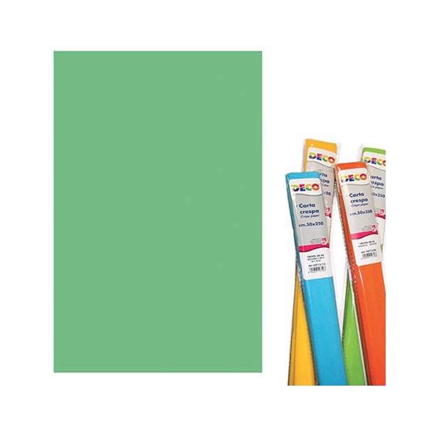 CARTA CRESPA GR.180 - ROTOLO CM.50X250 - VERDE CHIARO