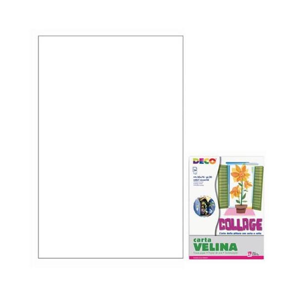 VELINA CM.50X76 - BUSTA 24 FG. - BIANCO