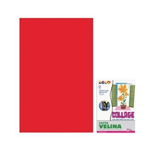VELINA CM.50X76 - BUSTA 24 FG. - ROSSO