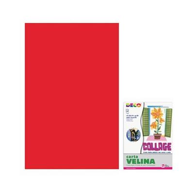 VELINA CM.50X76 - BUSTA 24 FG. - ROSSO