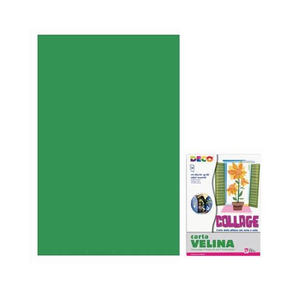 VELINA CM.50X76 - BUSTA 24 FG. - VERDE SCURO