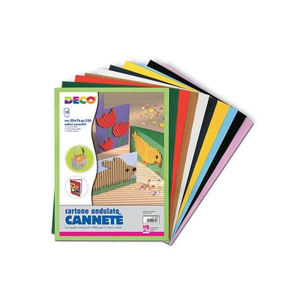 CARTONCINO ONDULATO CM 50X70 10FG. ASSORTITI